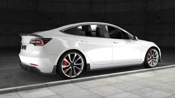 ML-LQ064 Carbon Fiber Car Wing Spoiler for Tesla Model 3 Sedan 4-Door 2016-2019
