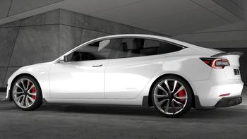 ML-YBX062 Carbon Fiber Auto Car Side Skirts for Tesla Model 3 Sedan 4-Door 2017-2019