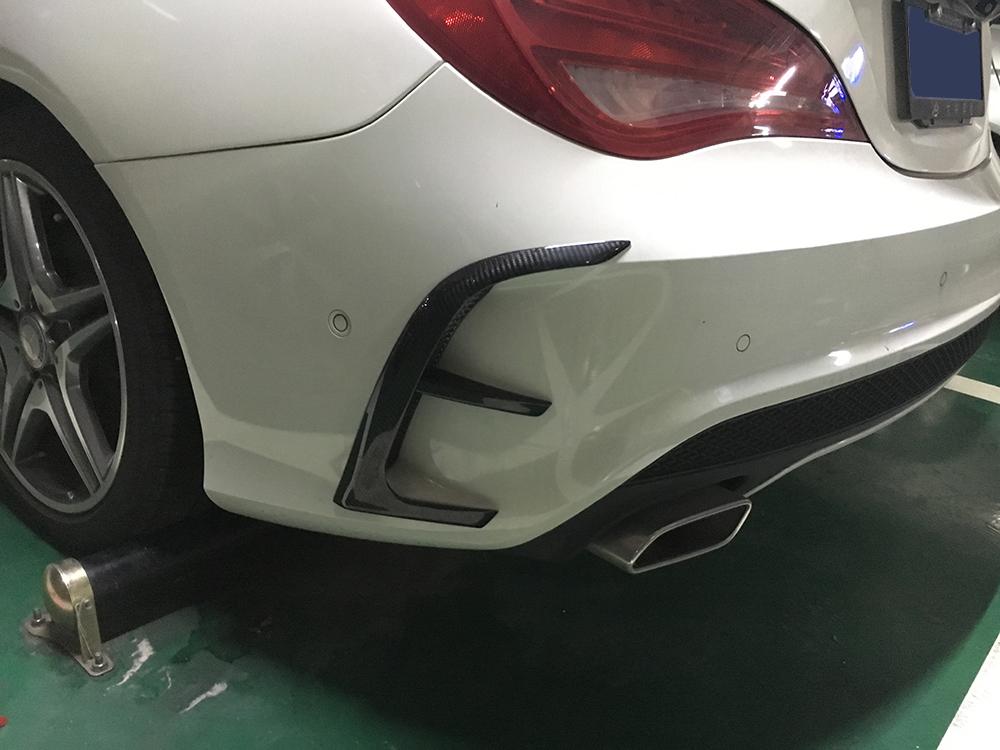ML-XM077 Carbon Fiber Auto Rear Bumper Trim Vents Flics Car Styling for Benz CLA-class W117 CLA250 CLA260 CLA45 AMG 2014-2015