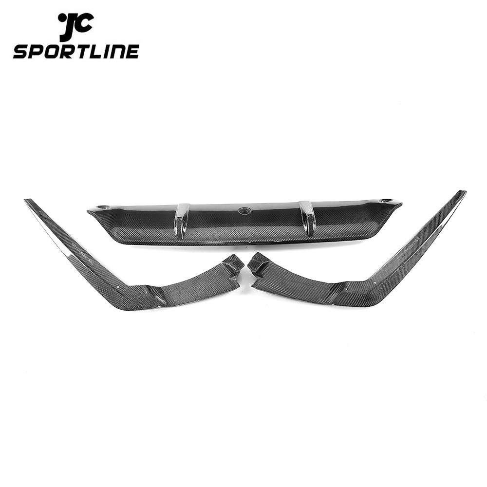 ML-XM335 3pcs/set Carbon Fiber Rear Bumper Lip for BMW G30 G31 G38 520i 530i 540i M-sport 17-18