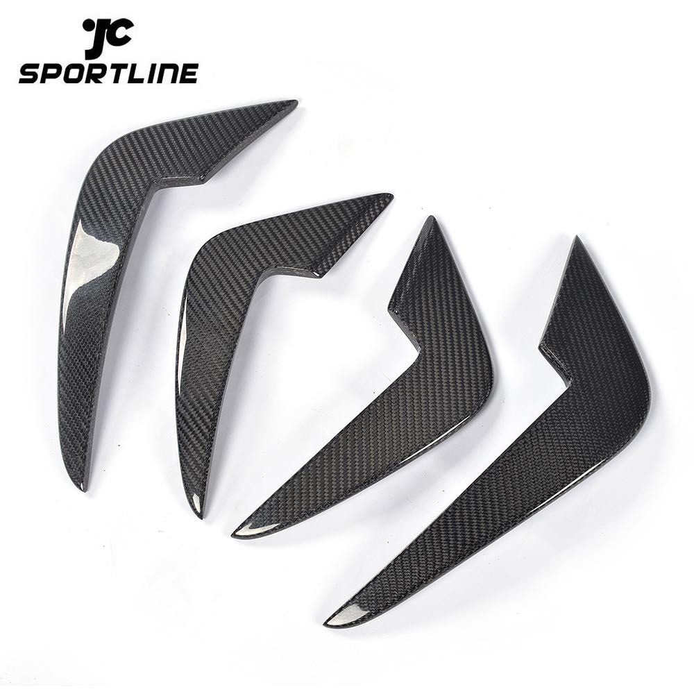 JC-BY013  4PCS/SET NEW 2 Series F87 M2 Carbon Fiber Front Bumper Fins for BMW M2 2016-2017