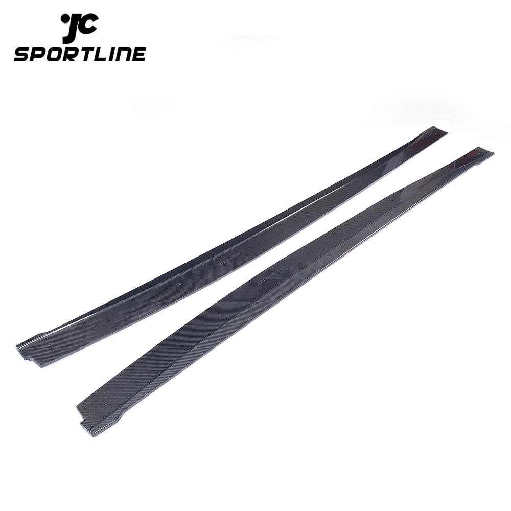 ML-XM172  Carbon Fiber Car Side Skirts Extensions Body Lips for Infiniti Q50 Sedan 4-Door 2013 - 2017