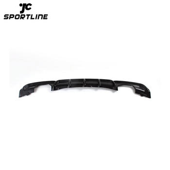 JC-BMEF3023 Carbon Fiber Car Styling Rear Bumper Guard Diffuser Lip Spoiler for BMW F30 M Sport 2012 - 2017 Dual Exhaust Two Outlets