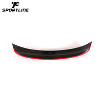 JC-BME460231-RED Carbon Fiber Trunk Spoiler for BMW E46 Base Coupe 2-Door 1998-2005 Rear Wing Spoiler Trunk Protector Cover