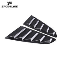 JC-XP952 Black PP Rear Window Vents for Ford Mustang GT Coupe 2-Door 15-17