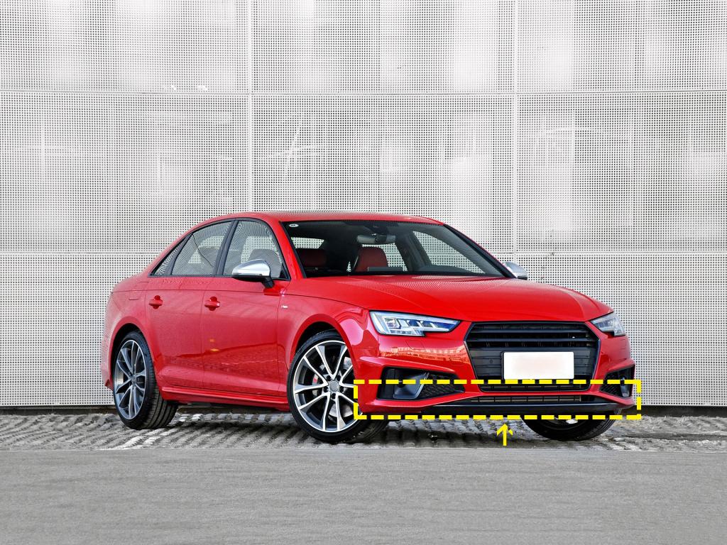 ML-LQ087  For Audi S4 A4 B9 Sline Sedan 17-20 Carbon Fiber Front Bumper Lip Splitter Chin Spoiler