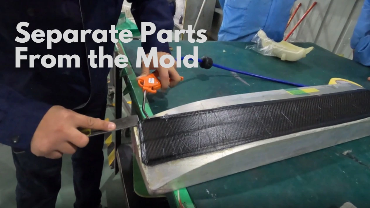 How to separate carbon fiber parts from the mold