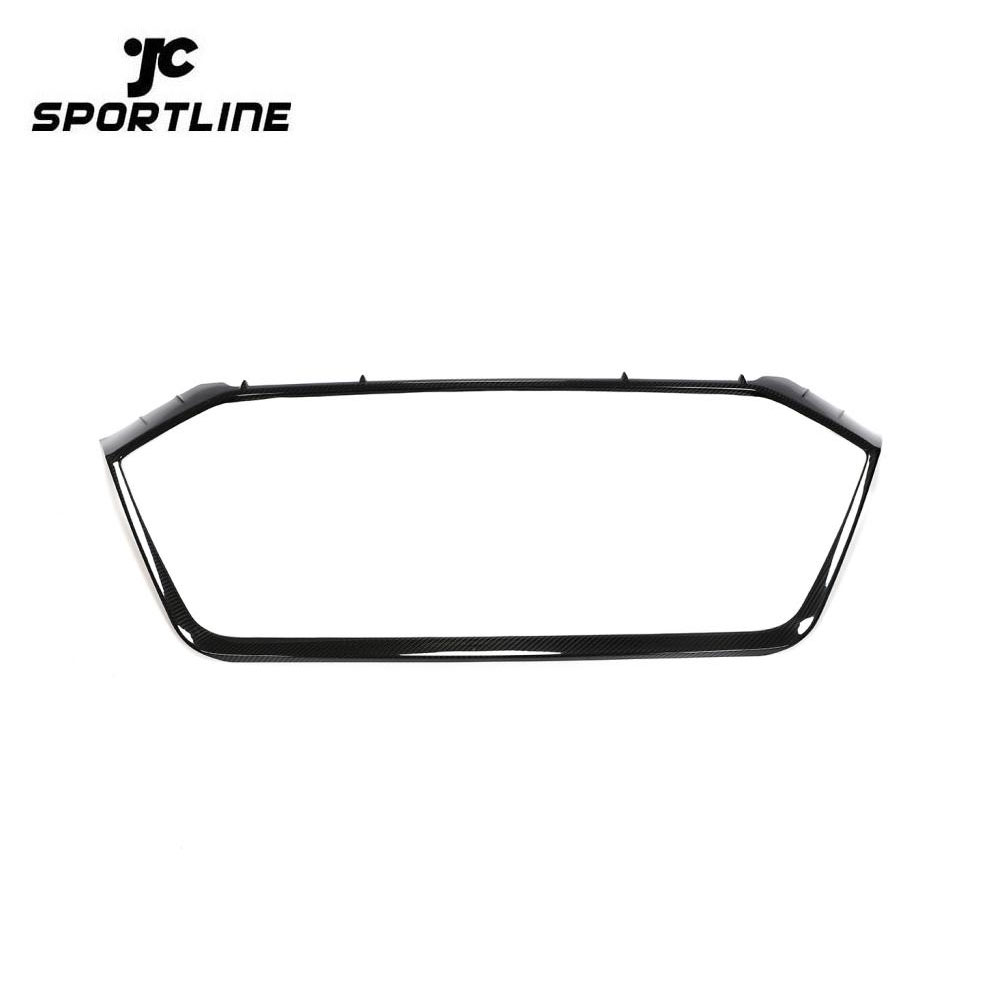 ML-YWW050-PRO Dry Carbon Fibre RS6 Front Grill Overlay Trim Cover for Audi RS6 A6 C8 Avant Wagon 4-Door 2019- 2021